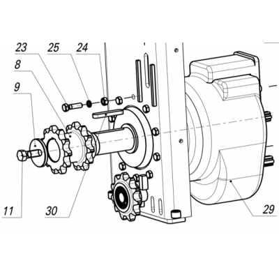 Редуктор COMER для кормораздатчика ИСРК-12 (Хозяин) MH-120 (Koblik)